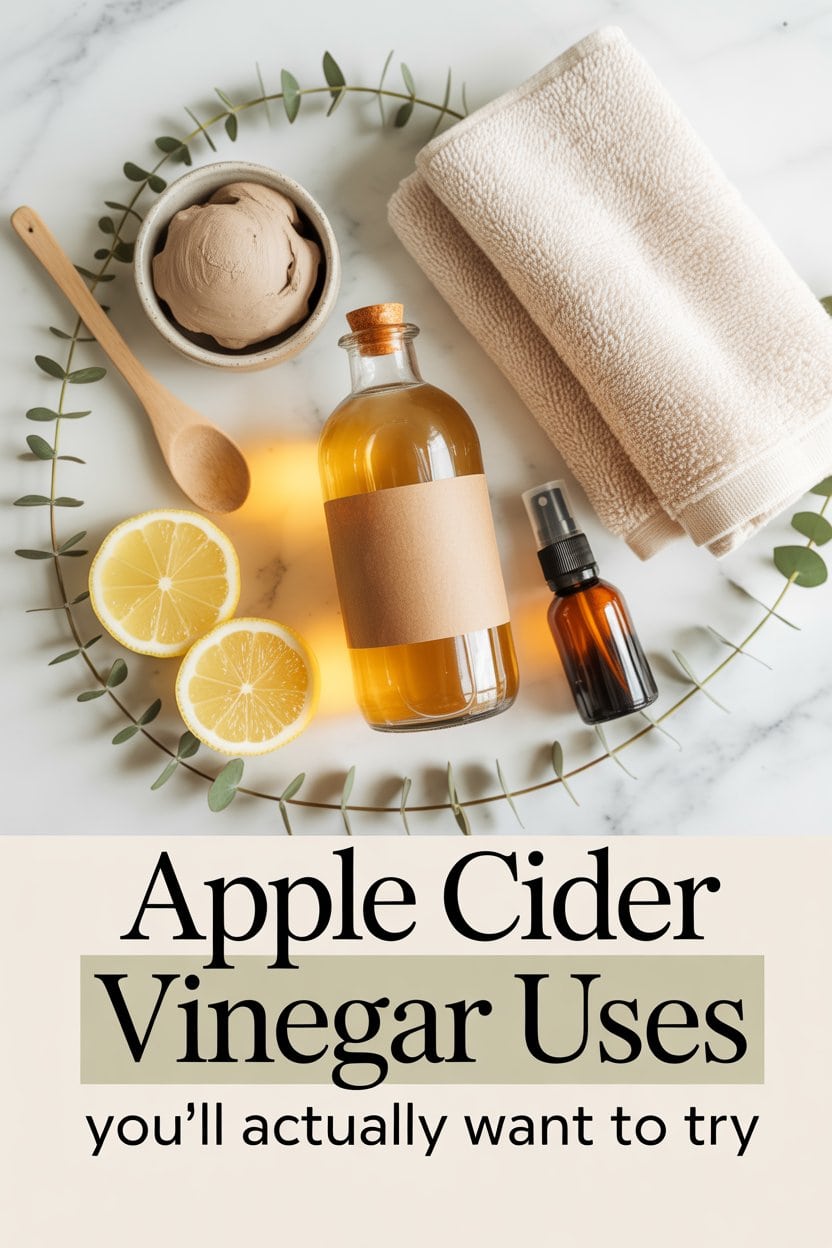 Natural skincare ingredients for beauty and health, featuring apple cider vinegar and DIY remedies.